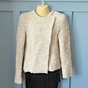 Generation Love New York Moto Sweater Women MediumJacket Beige Wool Alpaca Blend